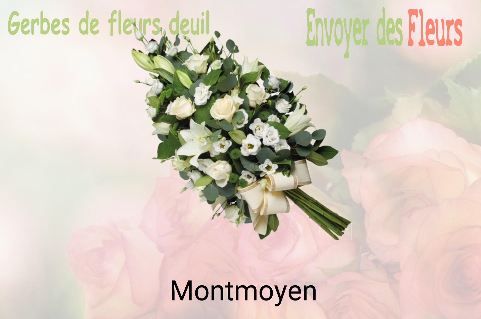 Gerbe de fleurs de deuil livrée à Montmoyen